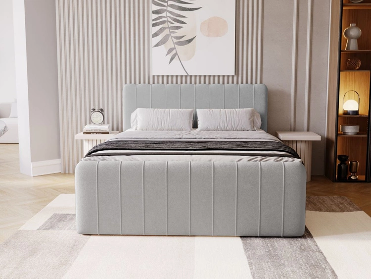 Boxspringbett mit Bettkasten 120x200 Osteno Grau