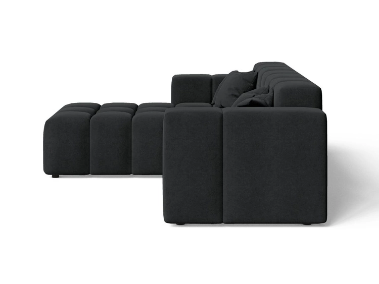 Ecksofa L-Form Links Moderne Ecksofa Loopo Schwarz