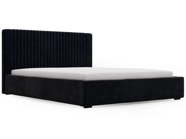 Polsterbett mit Bettkasten und Lattenrost 160x200 Malmo Dunkelblau