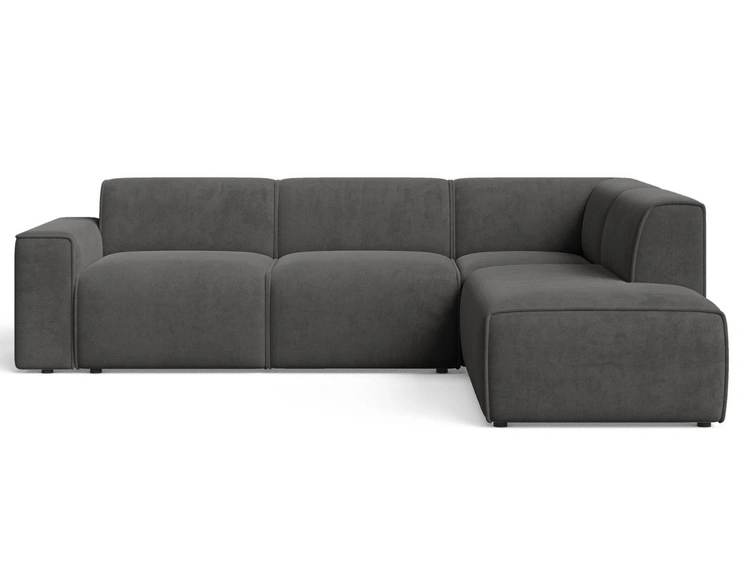 Ecksofa L-Form Rechts Eluno Grau