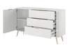Kommode mit Türe und Schubladen Latina Weiß