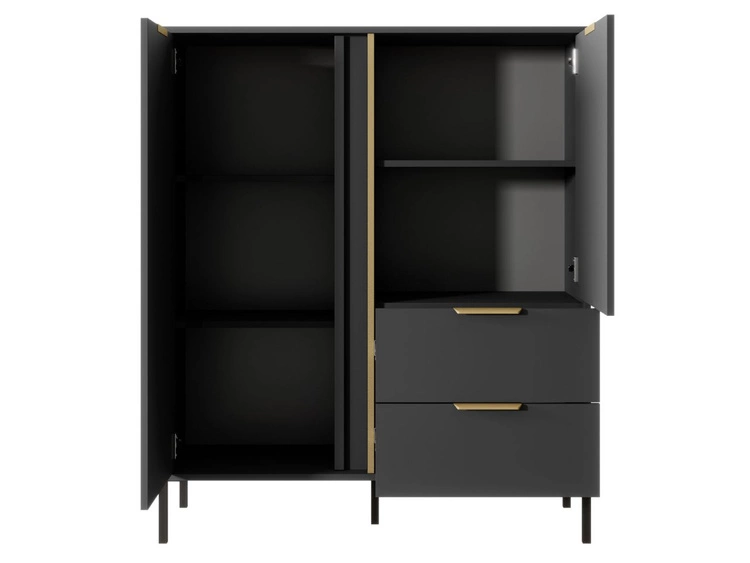 Kommode mit Türen und Schubladen Drino Anthrazit