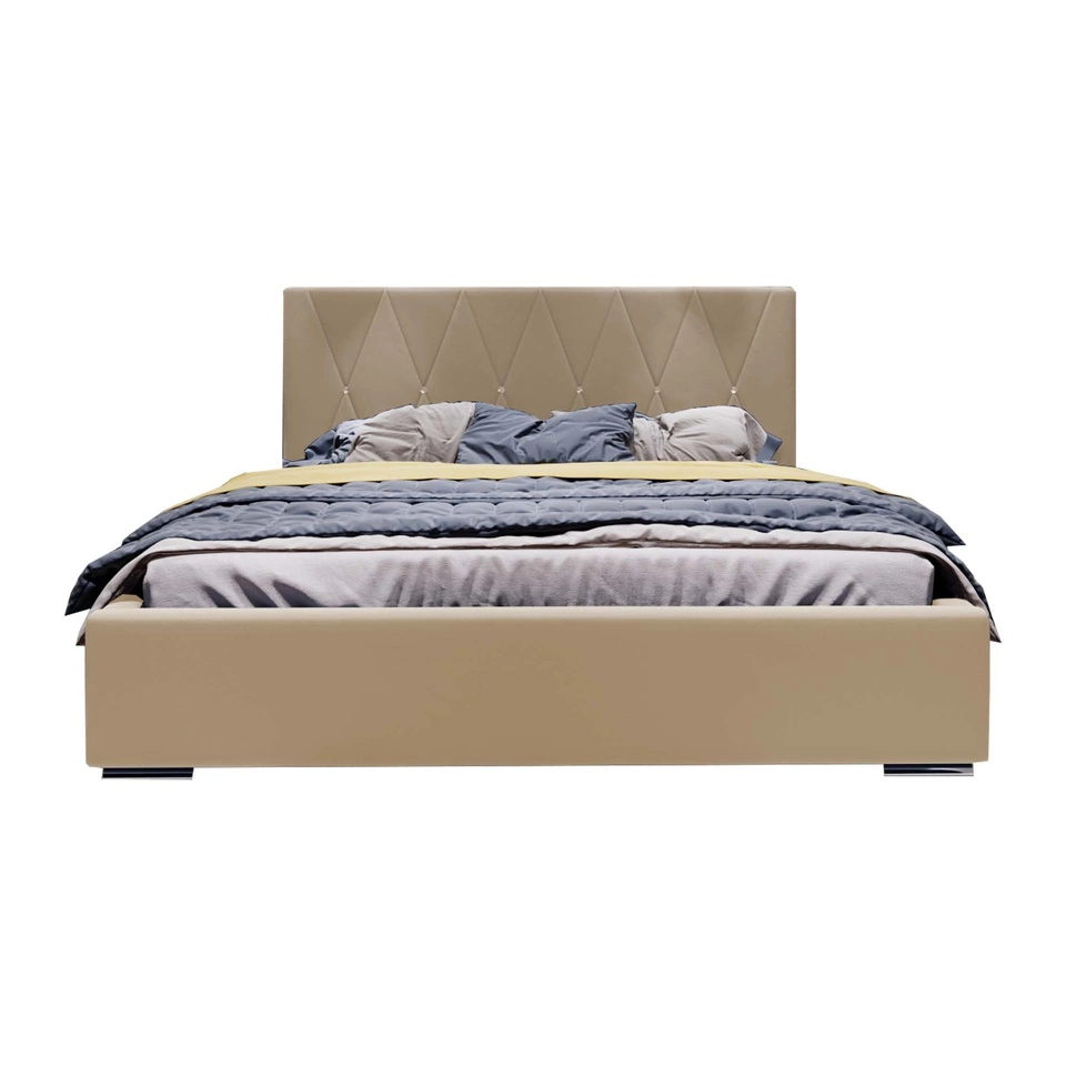 Samtbett Falgo 140x200 - Beige