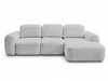 Ecksofa L-Form mit Schlaffunktion und Bettkasten Avelin Rechts Grau