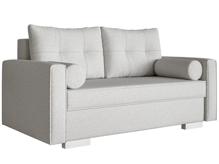 Schlafsofa mit Bettfunktion und Bettkasten Pori Creme