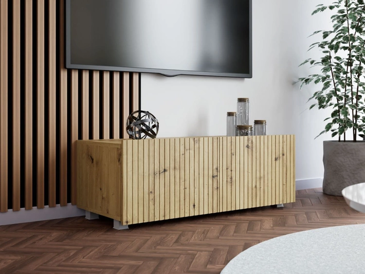 TV-Lowboard mit Türen 100 cm Kioto Artisan Eiche