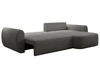 Ecksofa L-Form mit Schlaffunktion und Bettkasten Avessio Grau