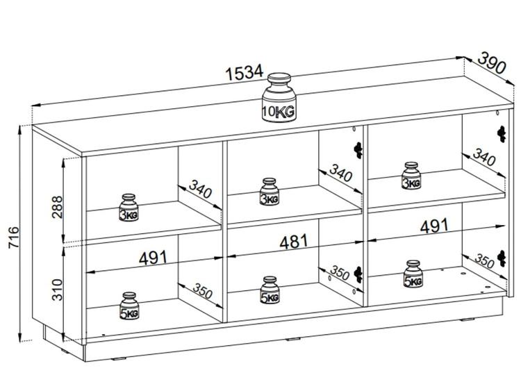Türkommode 154 cm Roland Schwarz