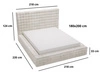Polsterbett mit Bettkasten und Lattenrost 180x200 Barbados Grau