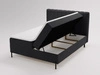 Boxspringbett mit Bettkasten 160x200 Primavera Schwarz