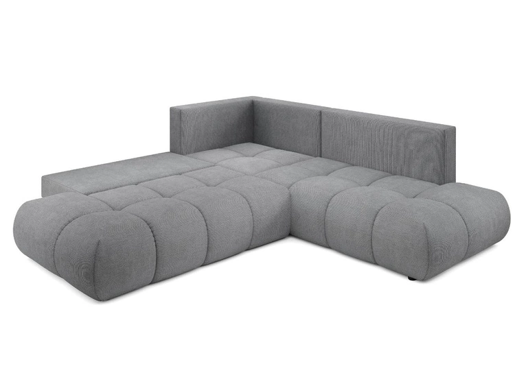 Ecksofa mit Schlaffunktion und Bettkasten Links Kair Grau