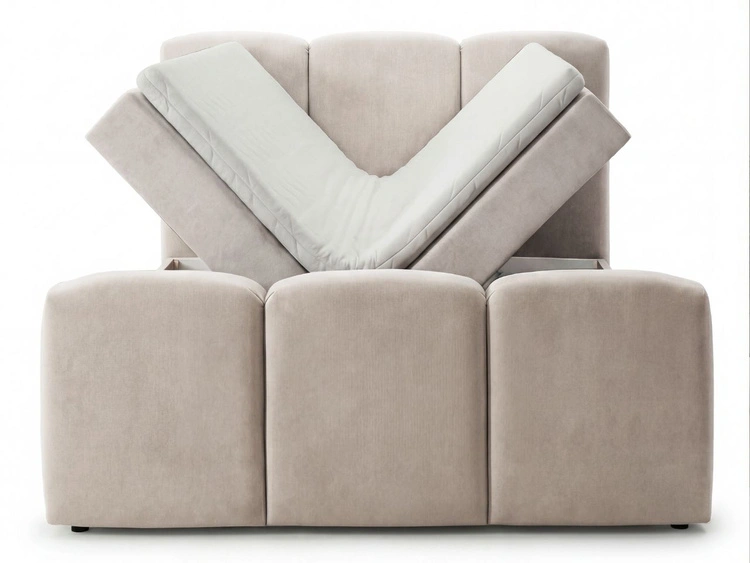Boxspringbett mit Bettkasten 160x200 Campi Beige