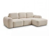 Ecksofa L-Form mit Schlaffunktion und Bettkasten Avelin Rechts Beige