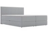 Boxspringbett mit Bettkasten 160x200 Marbella Hellgrau
