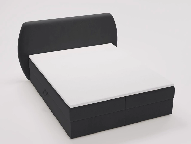 Boxspringbett mit Bettkasten 140x200 Bogota Schwarz