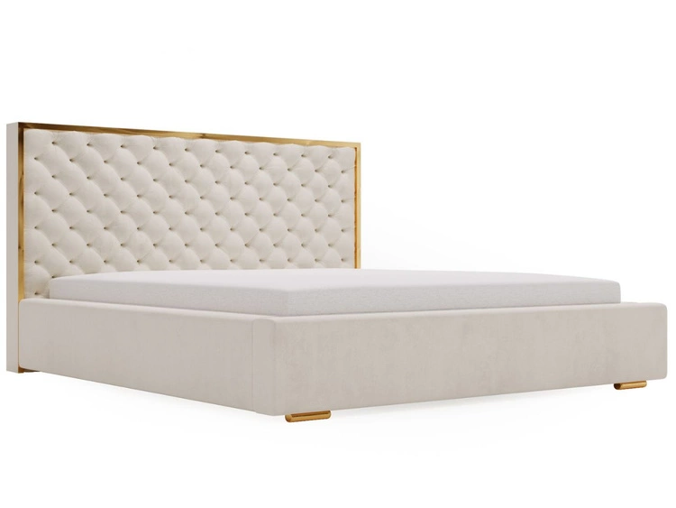 Polsterbett mit Bettkasten und Lattenrost 120x200 Bonito Beige