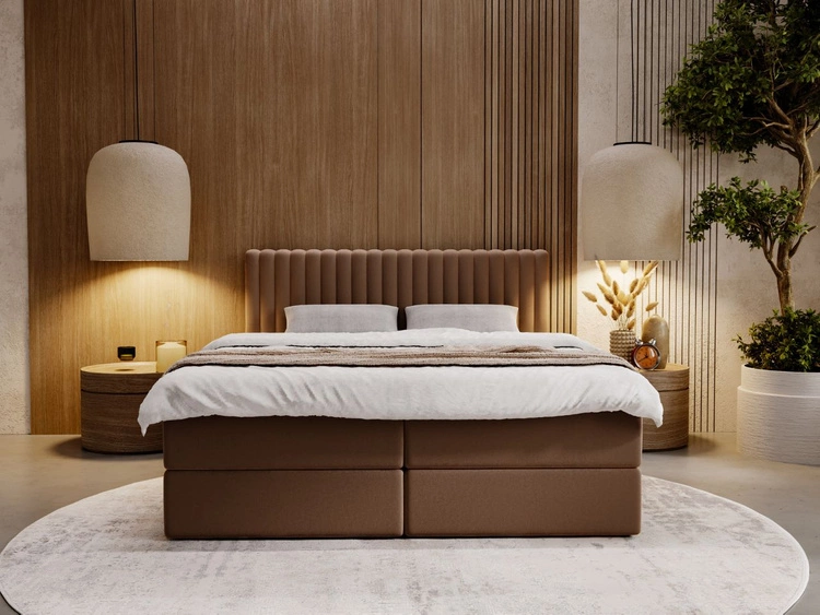 Boxspringbett mit Bettkasten 180x200 Marbella Braun