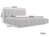Polsterbett mit Bettkasten und Lattenrost 160x200 Cloud Bouclé-Stoff Hellgrau