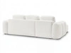 Ecksofa L-Form mit Schlaffunktion und Bettkasten Avelin Links Creme