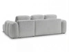 Ecksofa L-Form mit Schlaffunktion und Bettkasten Avelin Rechts Grau