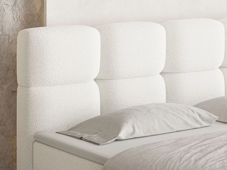 Boxspringbett mit Bettkasten 180x200 Rivon Creme