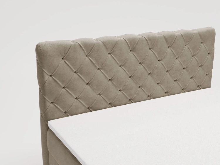 Boxspringbett mit Bettkasten 180x200 Lunaris Hellbraun