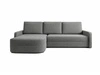 Ecksofa L-Form mit Schlaffunktion und Bettkasten Arvento Grau