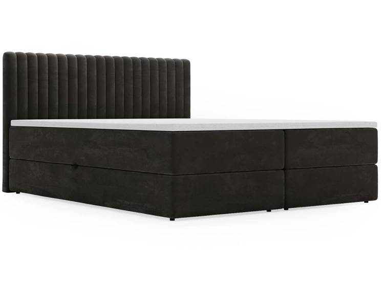 Boxspringbett mit Bettkasten 160x200 Marbella Anthrazit