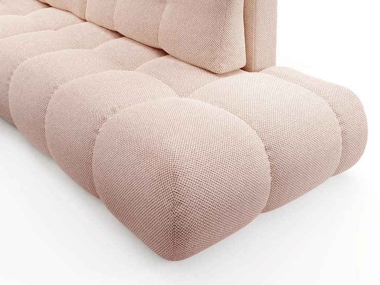 Ecksofa L-Form Links mit Schlaffunktion und Bettkasten Sile L Hellrosa