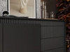 Kommode mit Türen und Schubladen 153 cm Sorano Schwarz