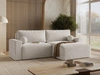 Ecksofa L-Form mit Schlaffunktion und Bettkasten Aurora Hellbeige