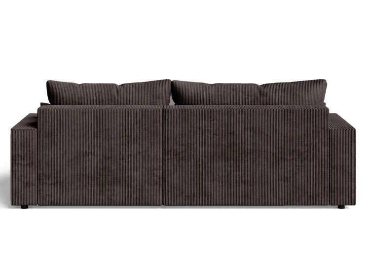 Ecksofa L-Form mit Schlaffunktion und Bettkasten Nivo Braun