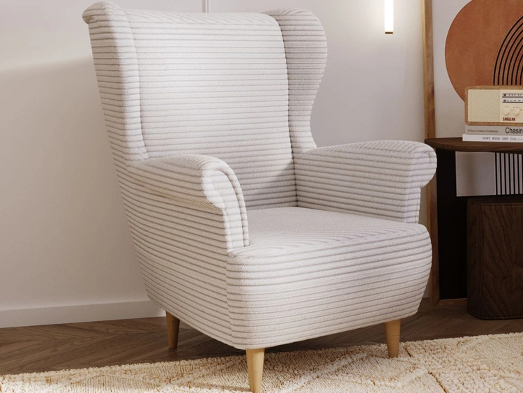 Sessel mit Fußstütze Roti Hellgrau