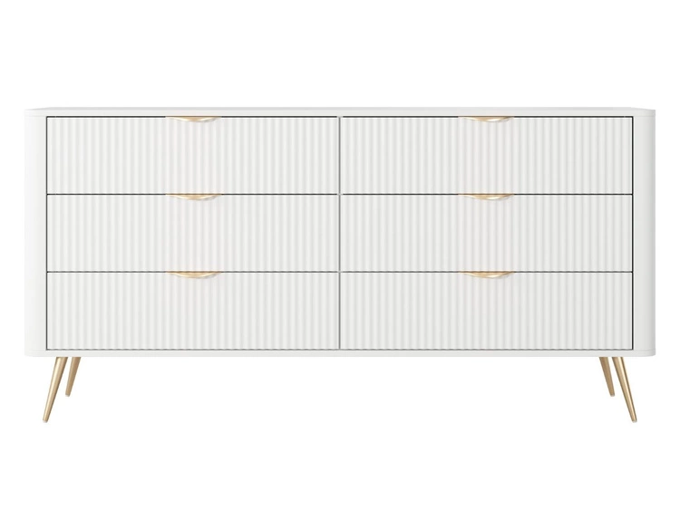 Kommode mit 6 Schubladen Latina Weiß