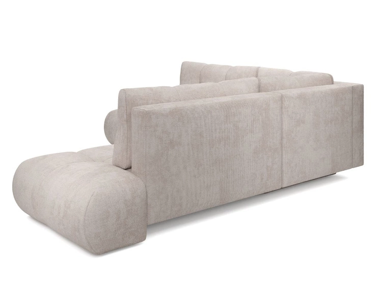 Ecksofa mit Schlaffunktion und Bettkasten Links Kair Beige