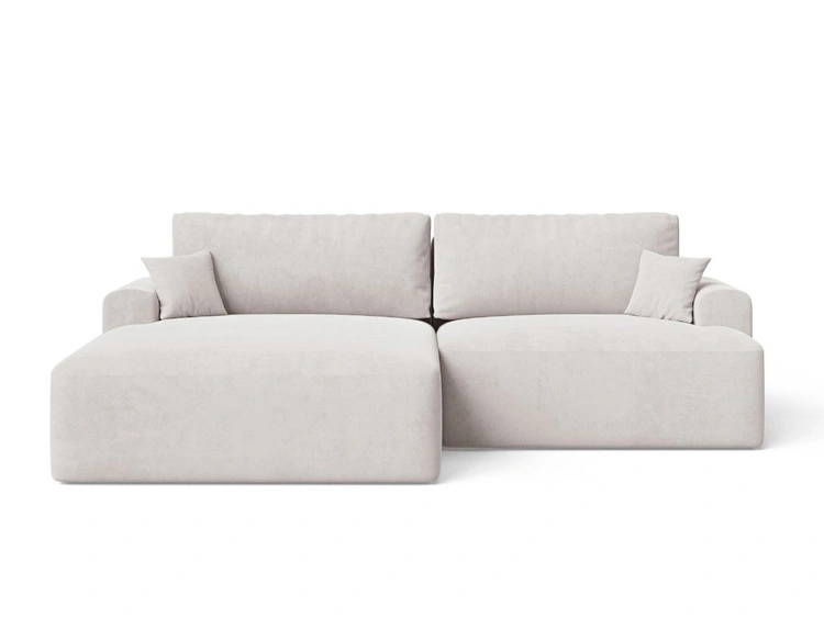 Ecksofa L-Form mit Schlaffunktion und Bettkasten Serene Links Grau