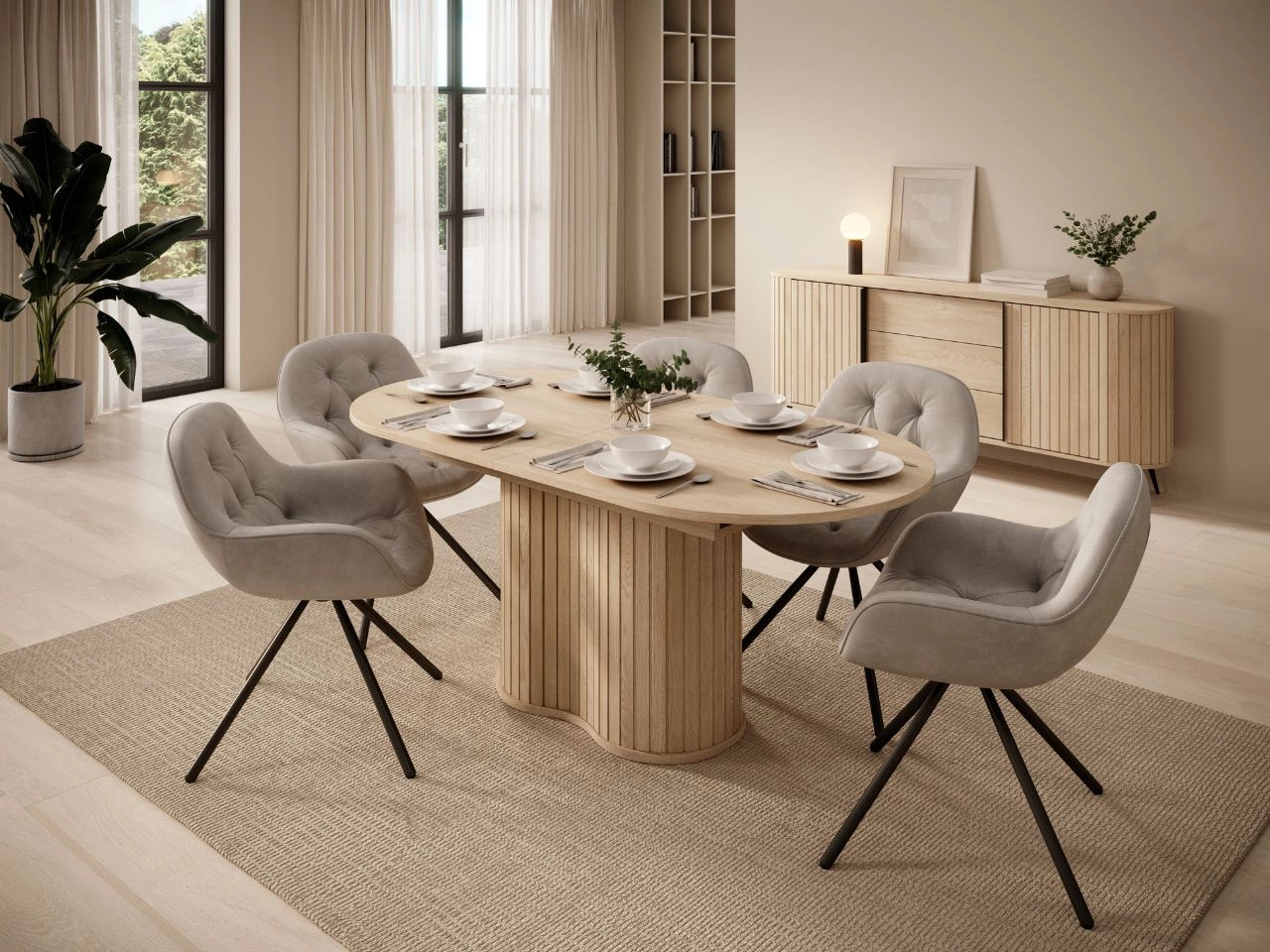 Ausziehbarer ovaler Tisch Passione in Eiche Cremona