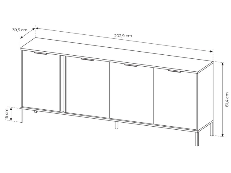 Türkommode Drino Anthrazit