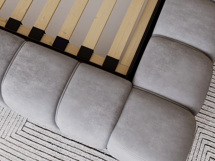 Polsterbett mit Bettkasten und Lattenrost 120x200 Italia Grau