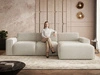 Ecksofa L-Form Rechts Lavia Bouclé-Stoff Beige
