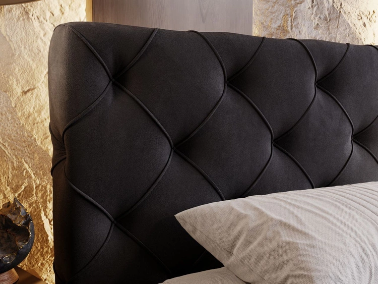 Polsterbett mit Bettkasten und Lattenrost 120x200 Milano Anthrazit