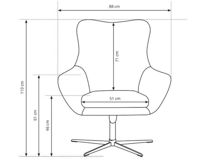 Drehbarer Sessel Deves Beige