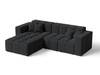 Ecksofa L-Form Links Moderne Ecksofa Loopo Schwarz