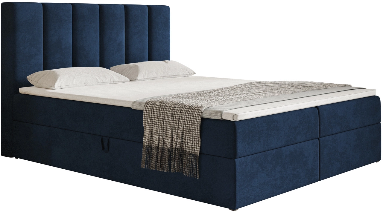 Boxspringbett 120x200 Cascada - Dunkelblau