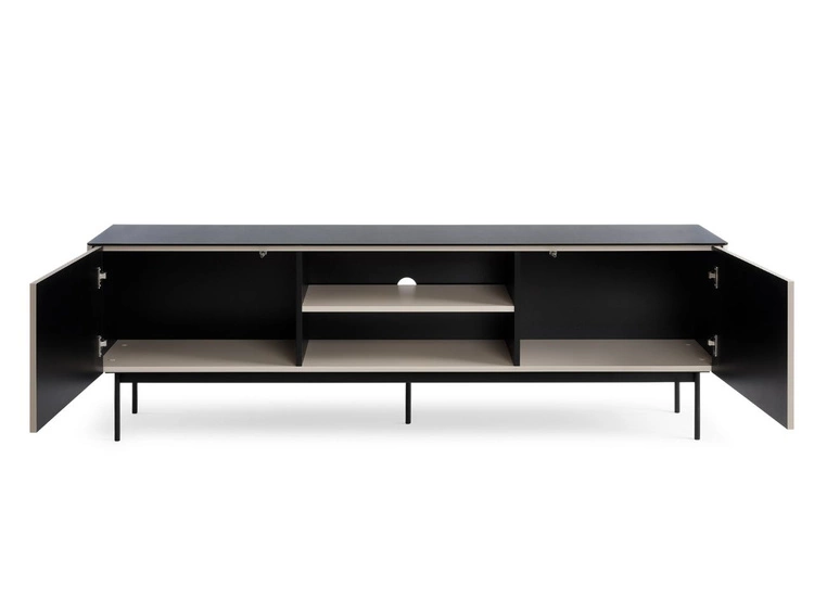 Zweittüriges TV-Lowboard für Wohnzimmer Auroé Kaschmir