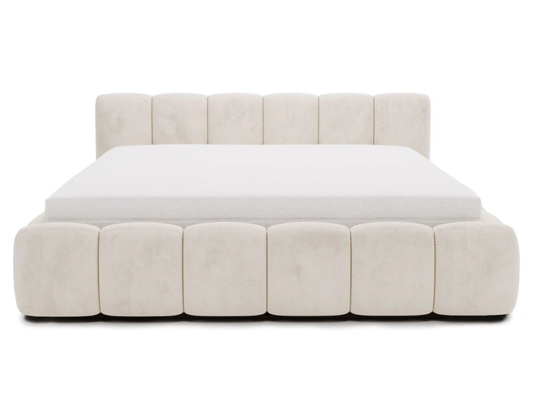 Polsterbett mit Bettkasten und Lattenrost 180x200 Cloud Low Beige