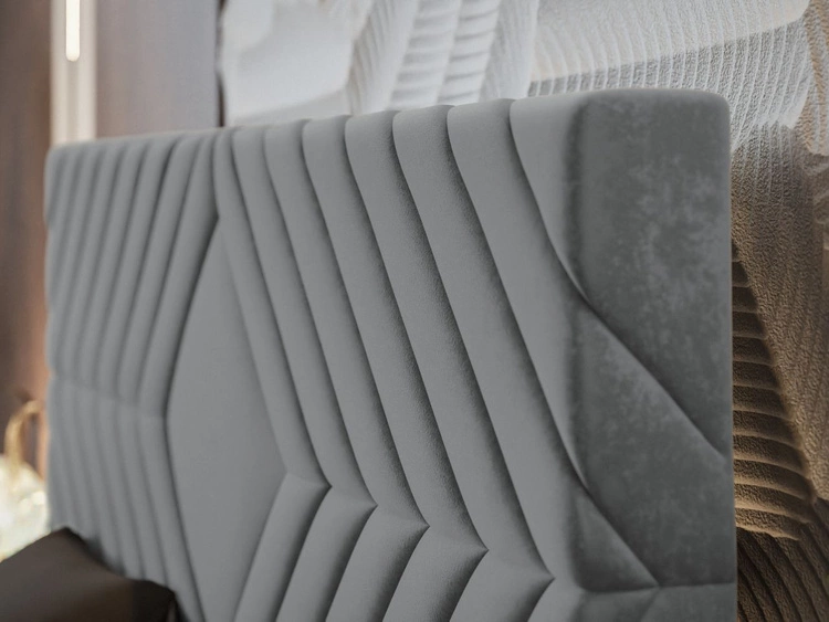 Polsterbett mit Bettkasten und Lattenrost 180x200 Loris Dunkelblau