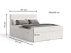 Boxspringbett mit Bettkasten 200X200 Brisa Beige