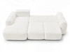 Ecksofa L-Form mit Schlaffunktion und Bettkasten Avelin Links Creme