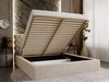 Polsterbett mit Bettkasten und Lattenrost 120x200 Apollo Beige